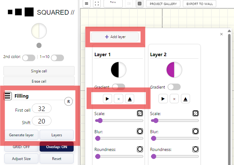 1) Layers example