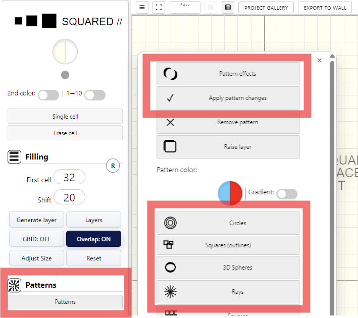 2) Patterns example
